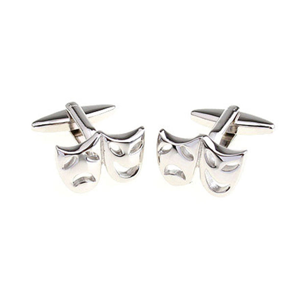 Interesting Skull Plain Colour Metal Cufflinks