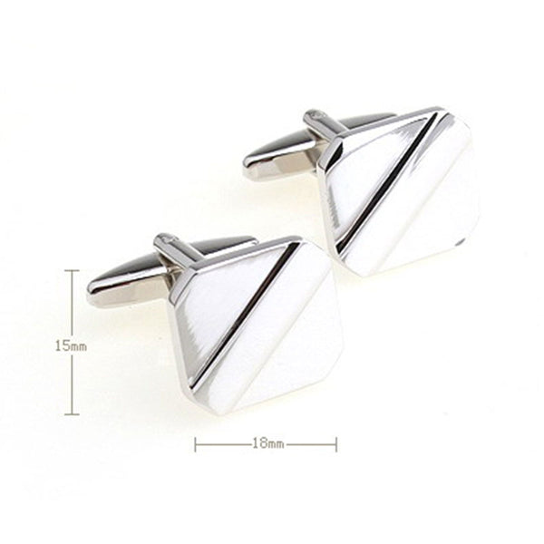 Plain Colour Metal Cufflinks