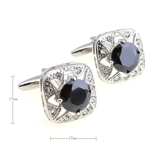 Crystal Zircon Cufflinks