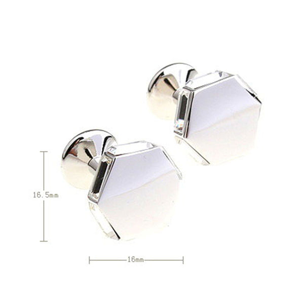 Crystal Zircon Cufflinks