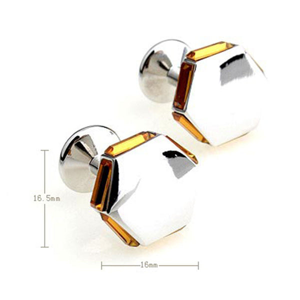 Crystal Zircon Cufflinks