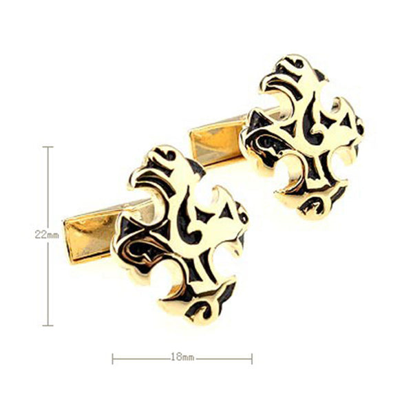 European & American Classical Enamel Dropping Glue Cufflinks