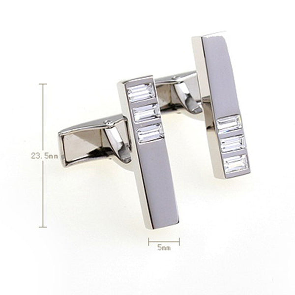 Crystal Zircon Cufflinks