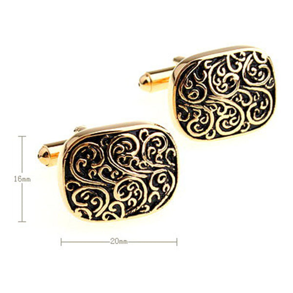 European & American Classical Enamel Dropping Glue Cufflinks