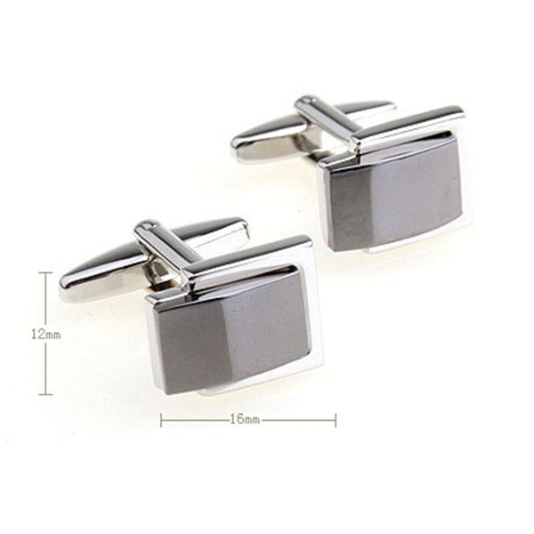 Plain Colour Metal Cufflinks