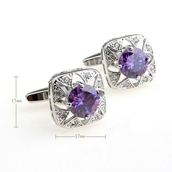 Crystal Zircon Cufflinks