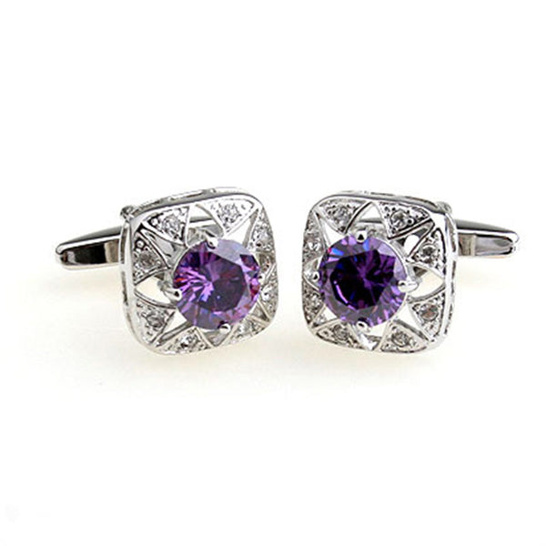 Crystal Zircon Cufflinks