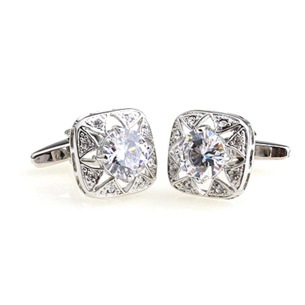 Crystal Zircon Cufflinks