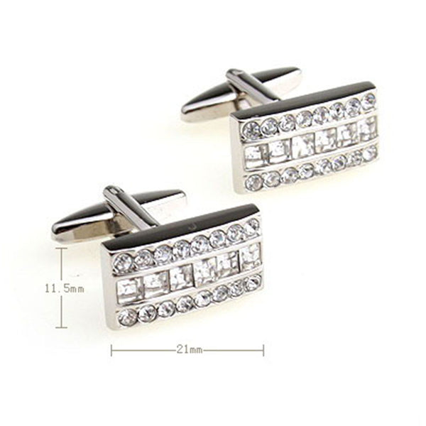 Crystal Zircon Cufflinks