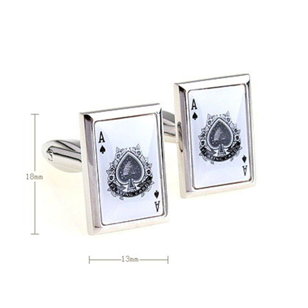 Movies Gambling Enamel Dropping Glue Cufflinks