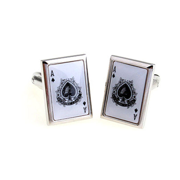 Movies Gambling Enamel Dropping Glue Cufflinks