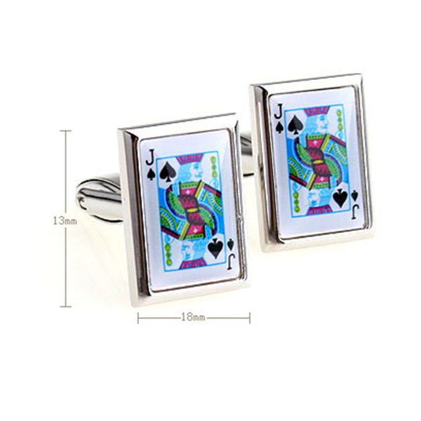 Movies Gambling Enamel Dropping Glue Cufflinks