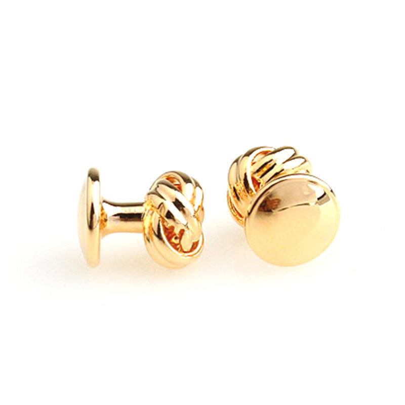 Laser Laser Chinese Knot Plain Colour Metal Collar Studs