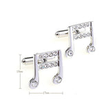 National Flag Music Crystal Zircon Cufflinks