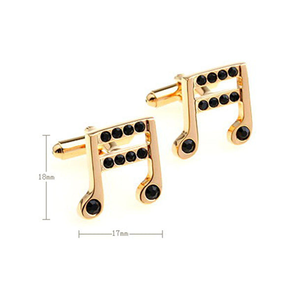 National Flag Music Crystal Zircon Cufflinks