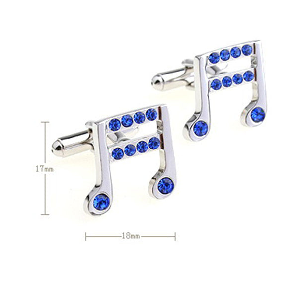 National Flag Music Crystal Zircon Cufflinks