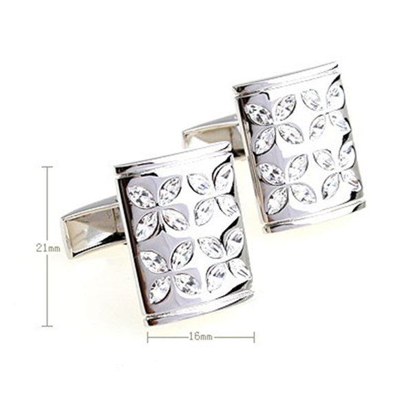 Crystal Zircon Cufflinks