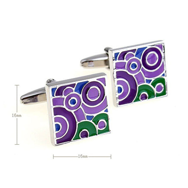 Enamel Dropping Glue Cufflinks