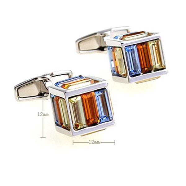 Crystal Zircon Cufflinks