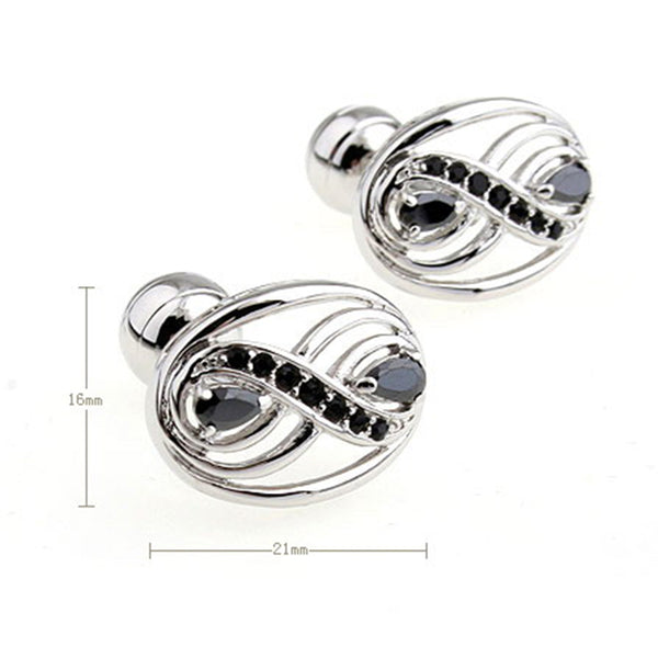 Crystal Zircon Cufflinks