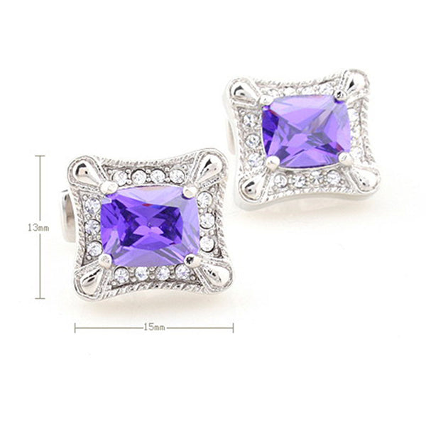 Crystal Zircon Cufflinks