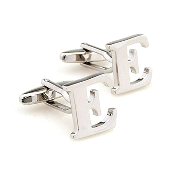 Number Letter Plain Colour Metal Cufflinks