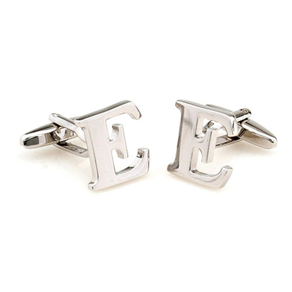 Number Letter Plain Colour Metal Cufflinks