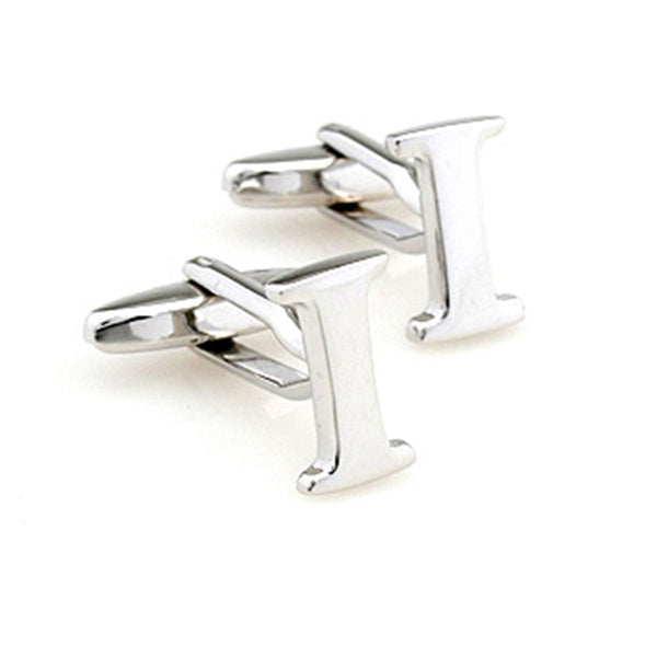 Number Letter Plain Colour Metal Cufflinks