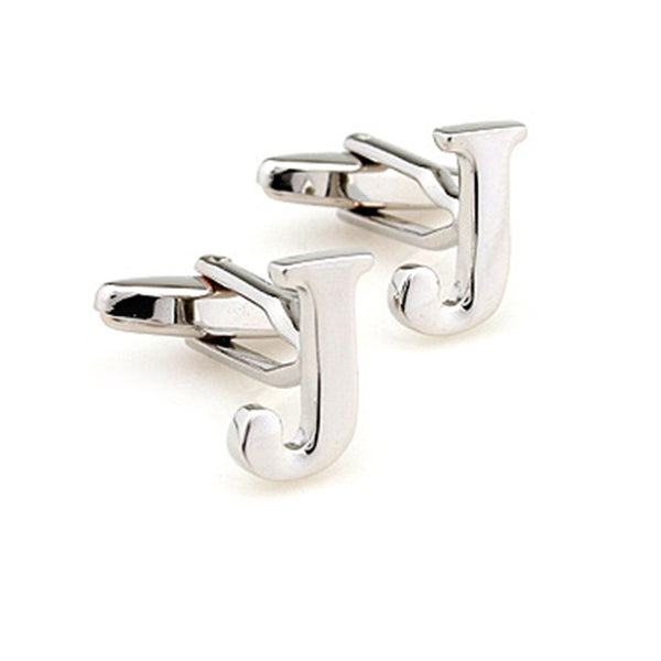 Number Letter Plain Colour Metal Cufflinks