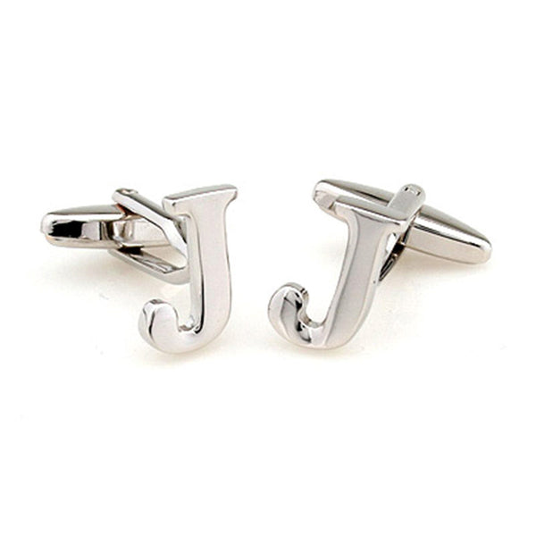 Number Letter Plain Colour Metal Cufflinks