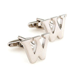 Number Letter Plain Colour Metal Cufflinks