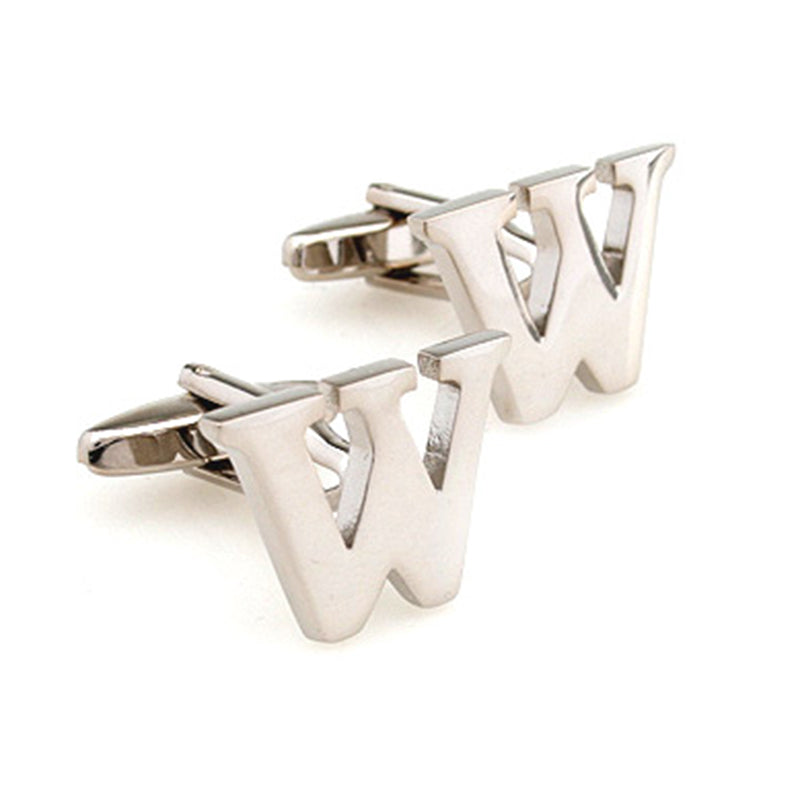 Number Letter Plain Colour Metal Cufflinks