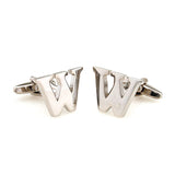 Number Letter Plain Colour Metal Cufflinks