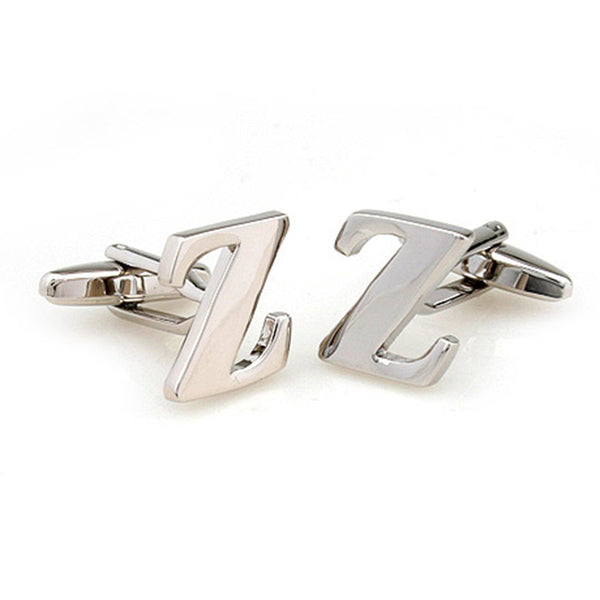 Number Letter Plain Colour Metal Cufflinks