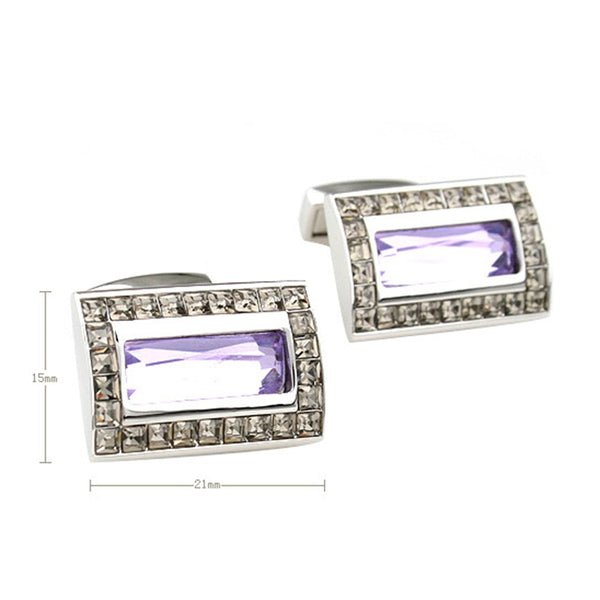 Crystal Zircon Cufflinks