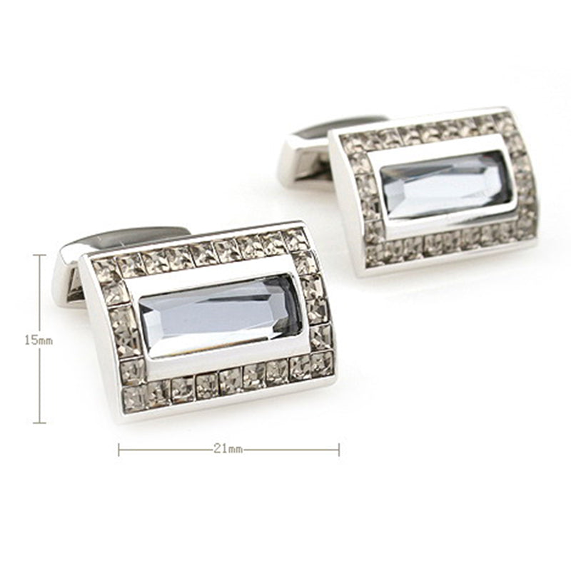 Crystal Zircon Cufflinks