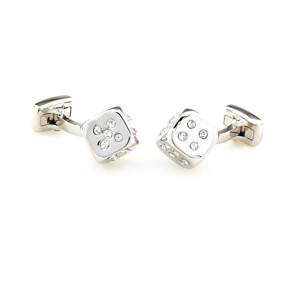 Movies Gambling Crystal Zircon Cufflinks