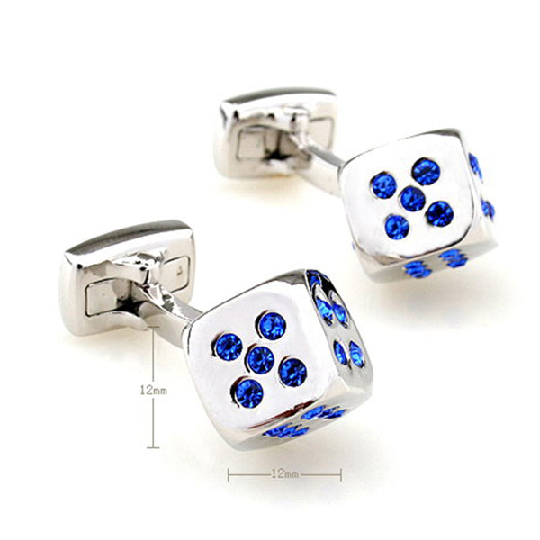 Movies Gambling Crystal Zircon Cufflinks