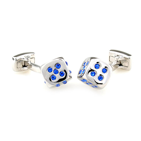 Movies Gambling Crystal Zircon Cufflinks