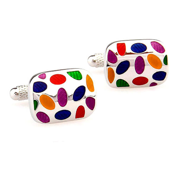 Enamel Dropping Glue Cufflinks