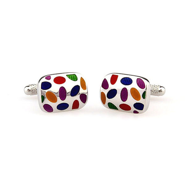 Enamel Dropping Glue Cufflinks