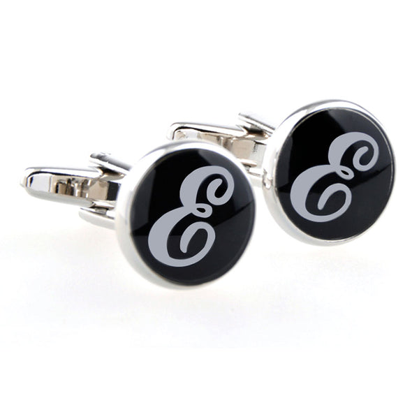 Number Letter Enamel Dropping Glue Cufflinks