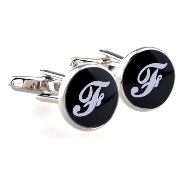 Number Letter Enamel Dropping Glue Cufflinks