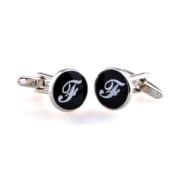 Number Letter Enamel Dropping Glue Cufflinks