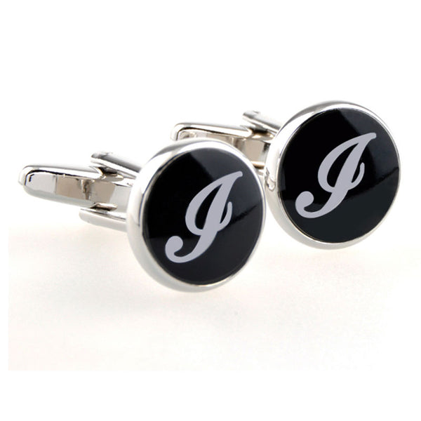 Number Letter Enamel Dropping Glue Cufflinks