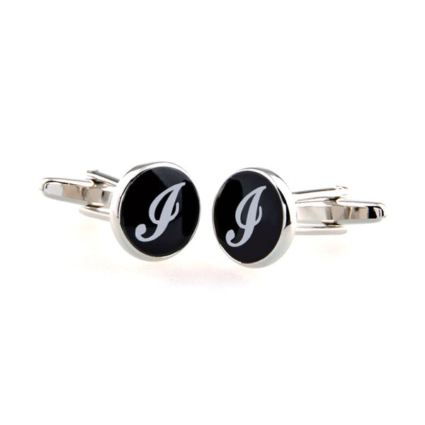 Number Letter Enamel Dropping Glue Cufflinks