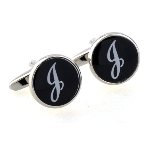 Number Letter Enamel Dropping Glue Cufflinks