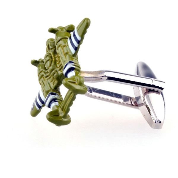 Military Tools Grease Baking Paint Cufflinks