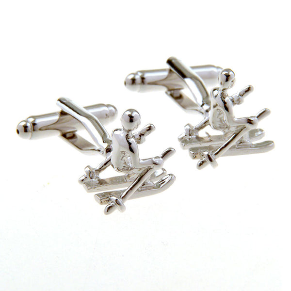 Sports Technology Plain Colour Metal Cufflinks