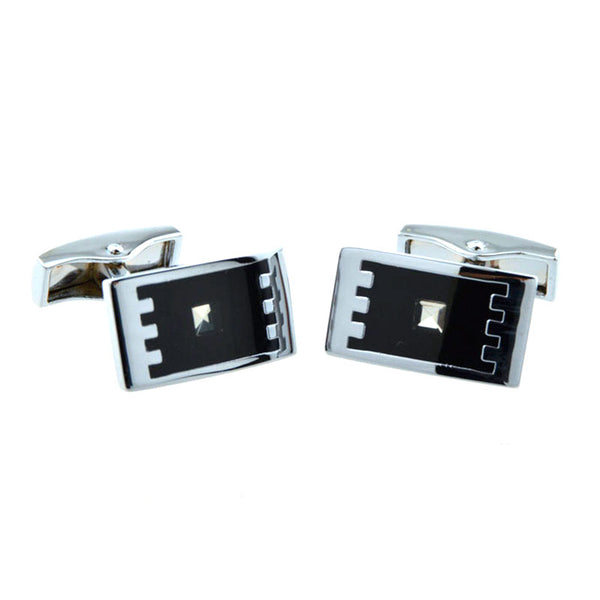 Sports Technology Plain Colour Metal Cufflinks